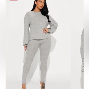 Cozy Heather Gray Legging Set
